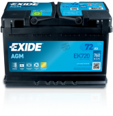 Exide AGM 12V 72Ah 760A EK720